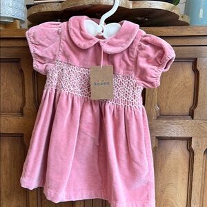 Boden Pink Puff Sleeve Sundress with Peter Pan Collar